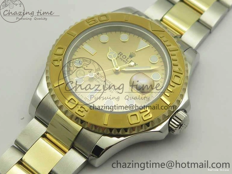 0114 Popular Yacht-Master 116655 3AF Best Edition YG Wrapped Gold Dial On SS YG Bracelet A 3454